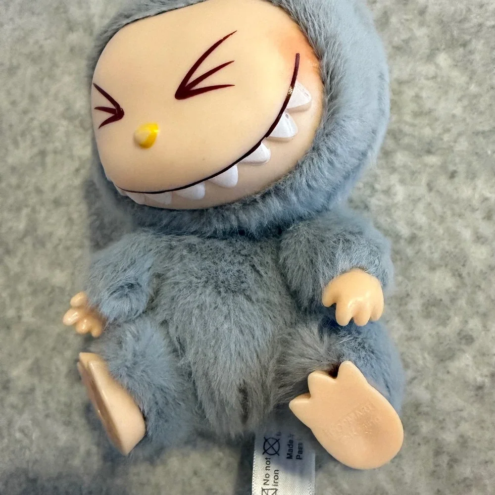 Pop Mart Labubu The Monsters Plush Vinyl Figure Grey Bunny Suit Small Toy Kasing